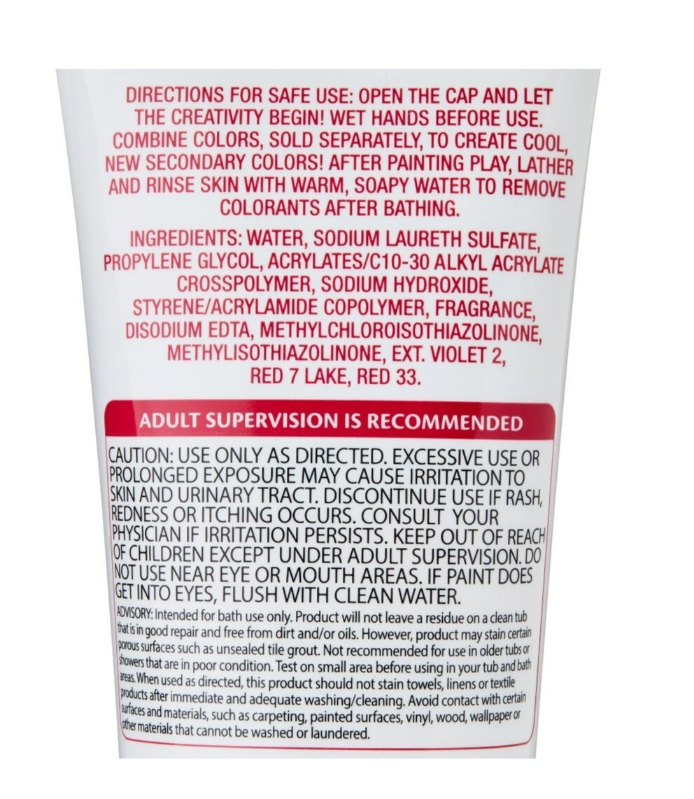 Crayola Bathtub Finger Paint Soap Radical Red Set Of 2 New