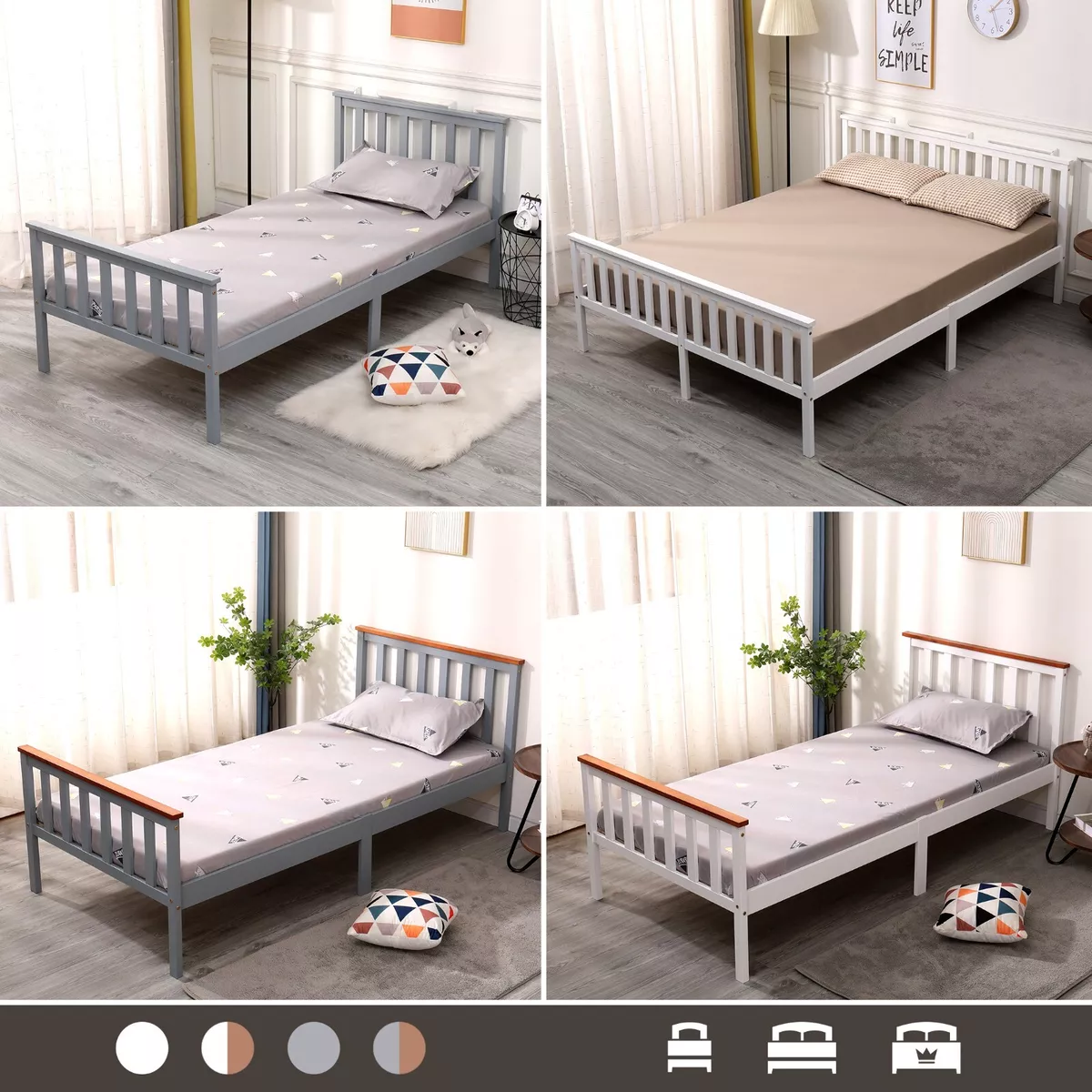 Ebay king bed sale frame