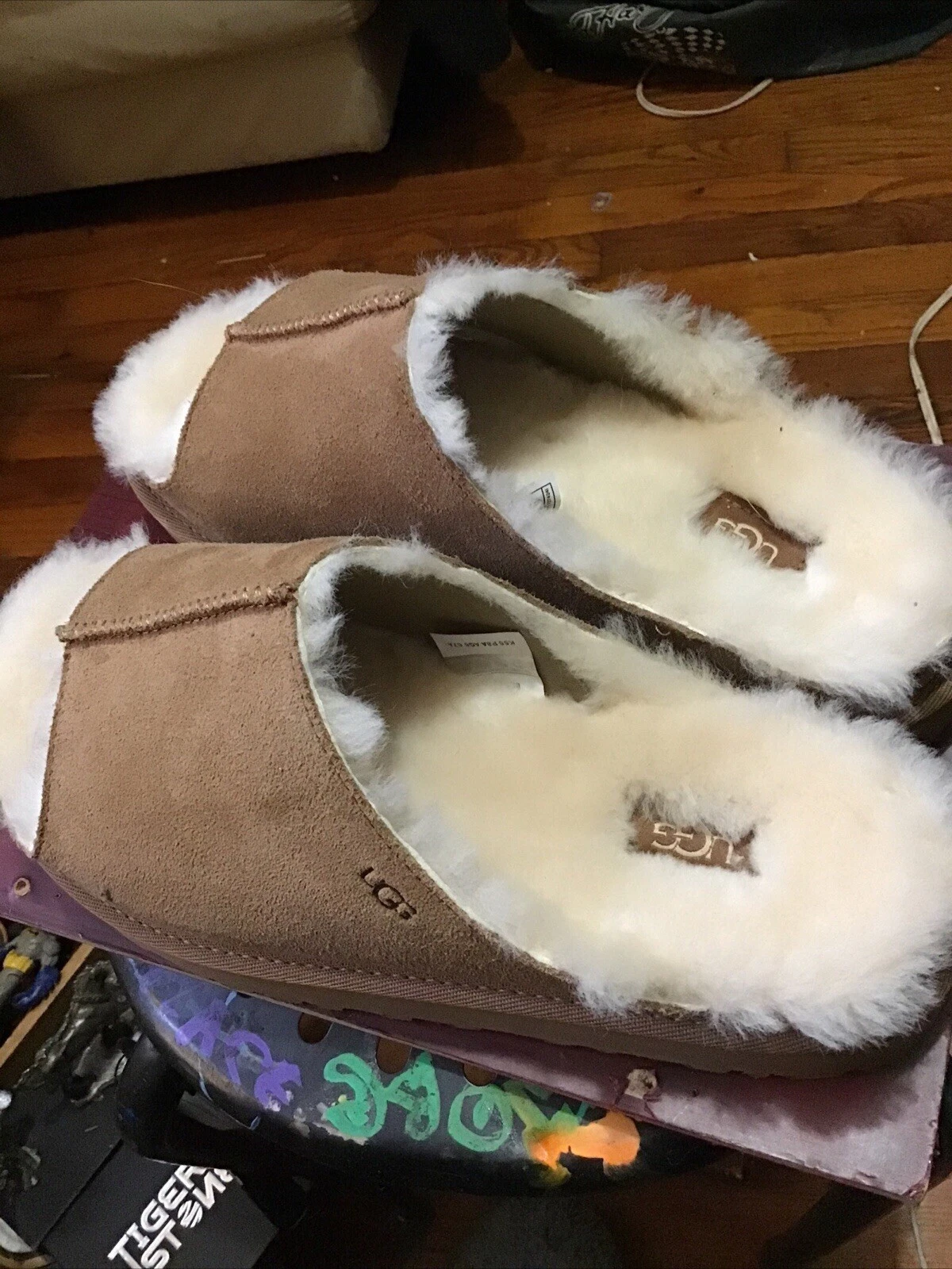 UGG Greenport sandali slide originali foderati in shearling donna taglia 8