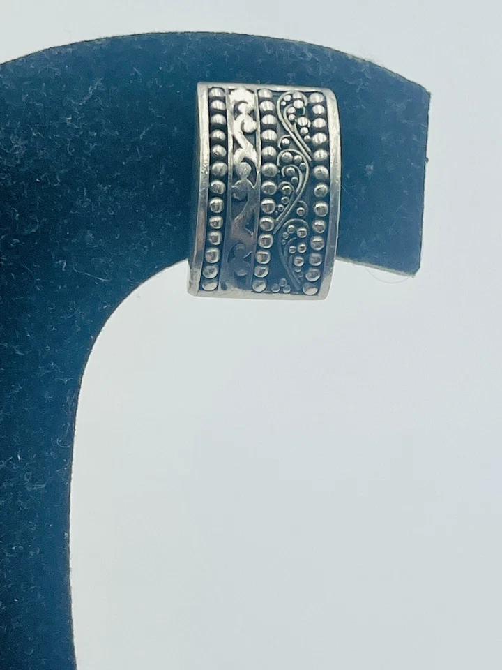 Lois Hill Sterling Silver Ornate Filigree Clip Earrings - Image 3 of 4