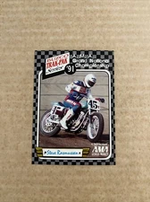 1991 AMA Steve Rasmussen Buzco Trak-Pak Flat Track Motorcycle Racing Card