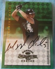 1998 DONRUSS SIGNATURE MILLENNIUM MARKS AUTOGRAPHED MAGGLIO ORDONEZ RC #ed 0603