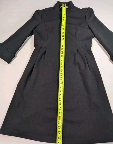 Diane von Furstenberg Wool Blend Dress Black Button Front Men's Size 6 - Picture 7 of 9
