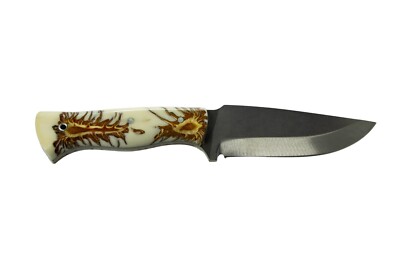 HAND MADE WINTER LEGEND  ICE SERIES  EPOXY HANDLE HUNTER CAMPING KNIFE