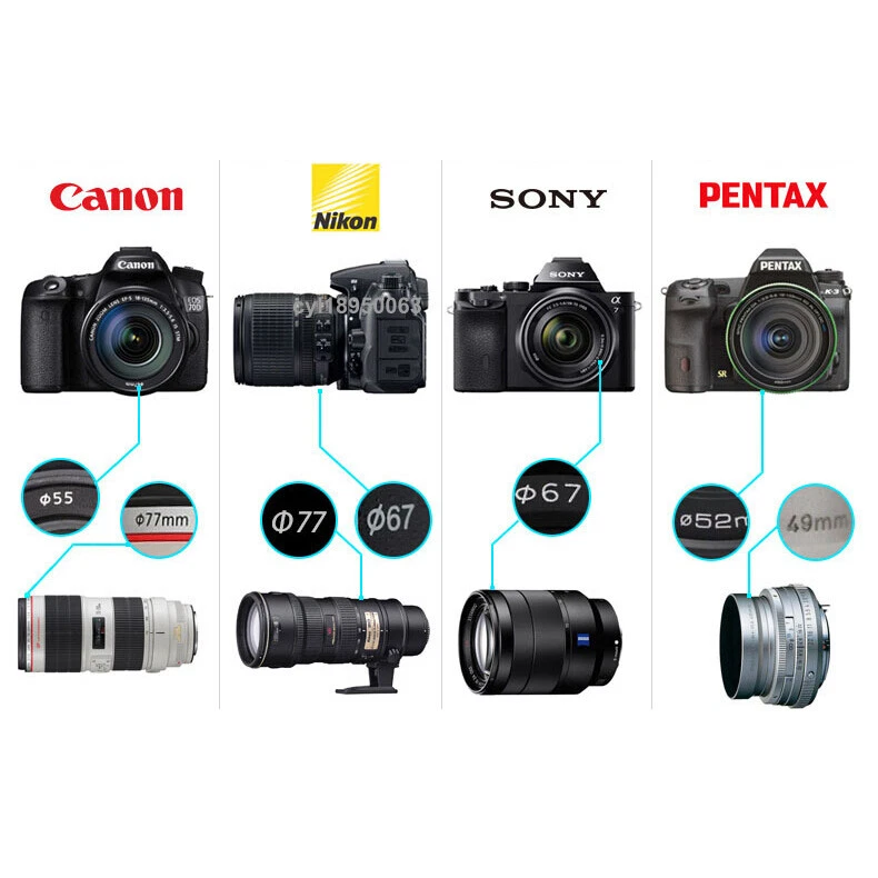 Full Color Filter 30 37 43 46 49 52 77 82mm For Nikon Canon DSLR Camera Lenses - Image 4 of 4