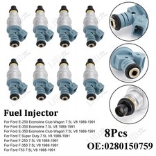 8Pcs 25LB Fuel Injectors 0280150947 For E350 F250 F350 F53 7.5L Mustang 5.0L V8