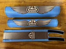 SE RACING BMX INNOVATIONS PAD SET BLUE TAN & BROWN FITS SE BIKES & OTHERS NEW