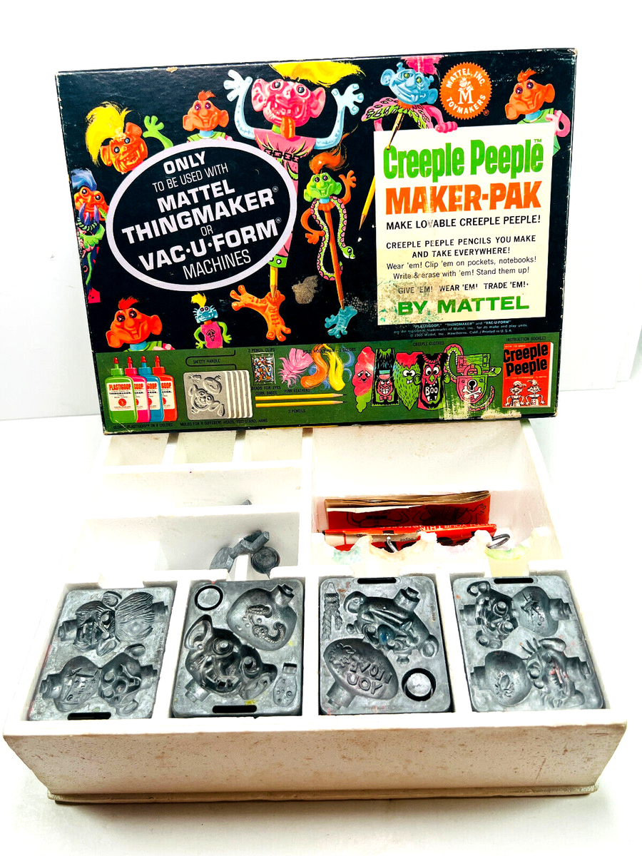 vtg Mattel Thingmaker Creeple People molds box instructions NO