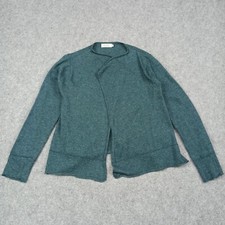 Masai Womens Cardigan Size S Alpaca Merino Wool Teal Open Wrap Sweater Small