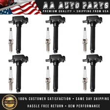6 Ignition Coil & 6 Iridium Spark Plug for Dodge Grand Caravan Ram Chrysler Jeep