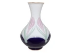 Antique Bing & Grondahl Art Nouveau vase with pink flowers and gold edge