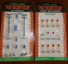 2 Life-Like HO Scenics 1:87 Scale City Sidewalk S112R and Street Highway S115R