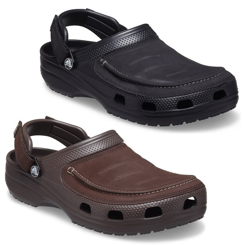 Crocs Uomo Yukon Vista II Zoccoli Pelle Walking Regolabile Sandali Comodi  Scarpe | eBay