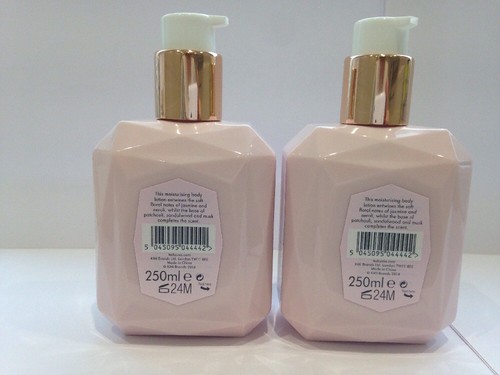 2 x ted baker pink scented body lotion moisturiser 250ml x 2 new
