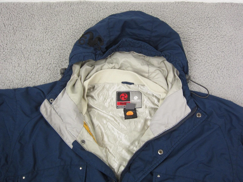 Chaqueta Burton De Colección Para Hombre Extra Grande XL Azul Ronin Snowboard Con Capucha Botón Cremallera Foto 2 de 4