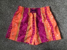 Vintage 90  s/80  s Sportego Women  s Neon Shorts Size Medium M Colorful