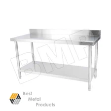 24"x48" Heavy Duty Stainless Steel Work Prep Table with Backsplash 1500401