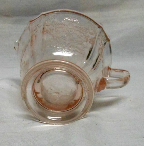 VINTAGE DEPRESSION GLASS PINK MADRID CREAMER FEDERAL GLASS - VERY GOOD COND - Picture 6 of 6