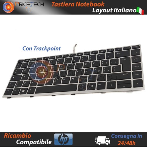 Tastiera Italiana per Notebook HP EliteBook 745 G6 Frame Silver, Retroilluminata - Foto 3 di 3