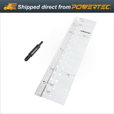 POWERTEC Shelf Pin Drilling Jig with 1/4'' Self Centering Bit (71653)