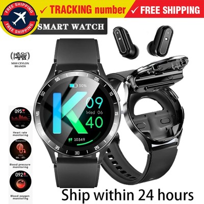 TWS 2 in 1 Wireless Bluetooth Kopfhörer X10 Smartwatch NFC Sprachassistent UK