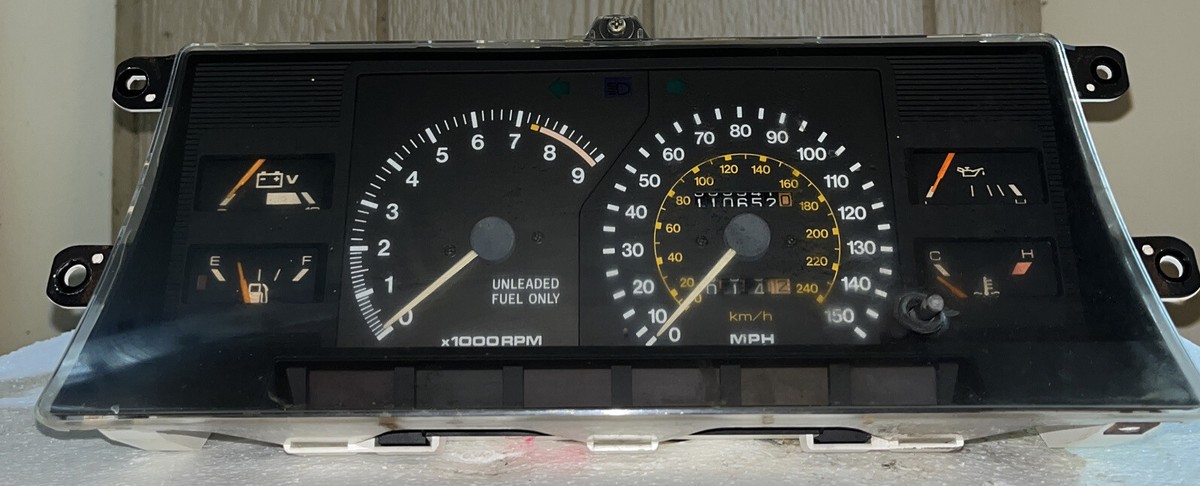 1985–1989 Toyota MR2 Manual Transmission MK1 AW11 Gauge Cluster