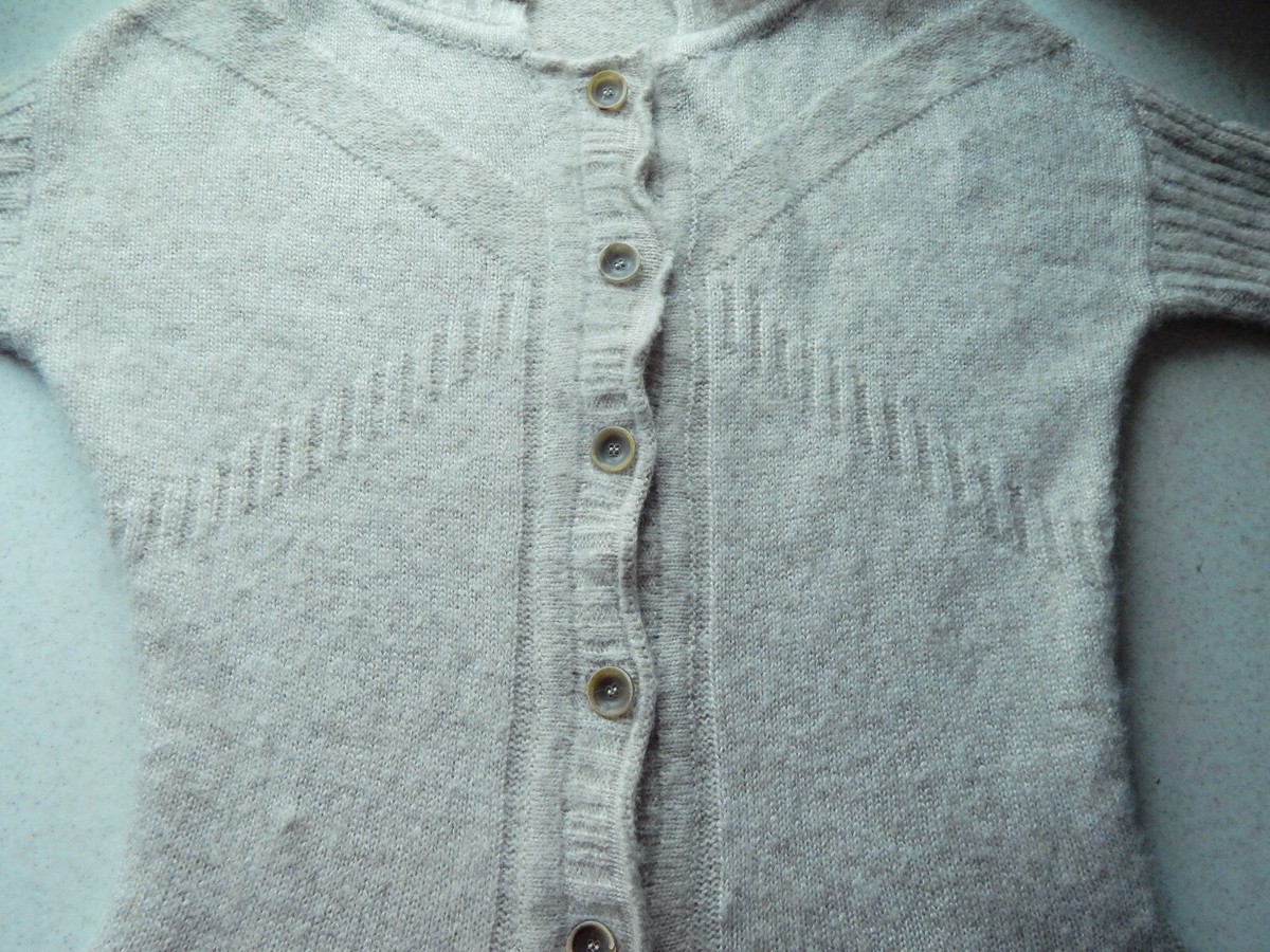 Marithe Francois Girbaud Womens Knitted Cream Cardigan with