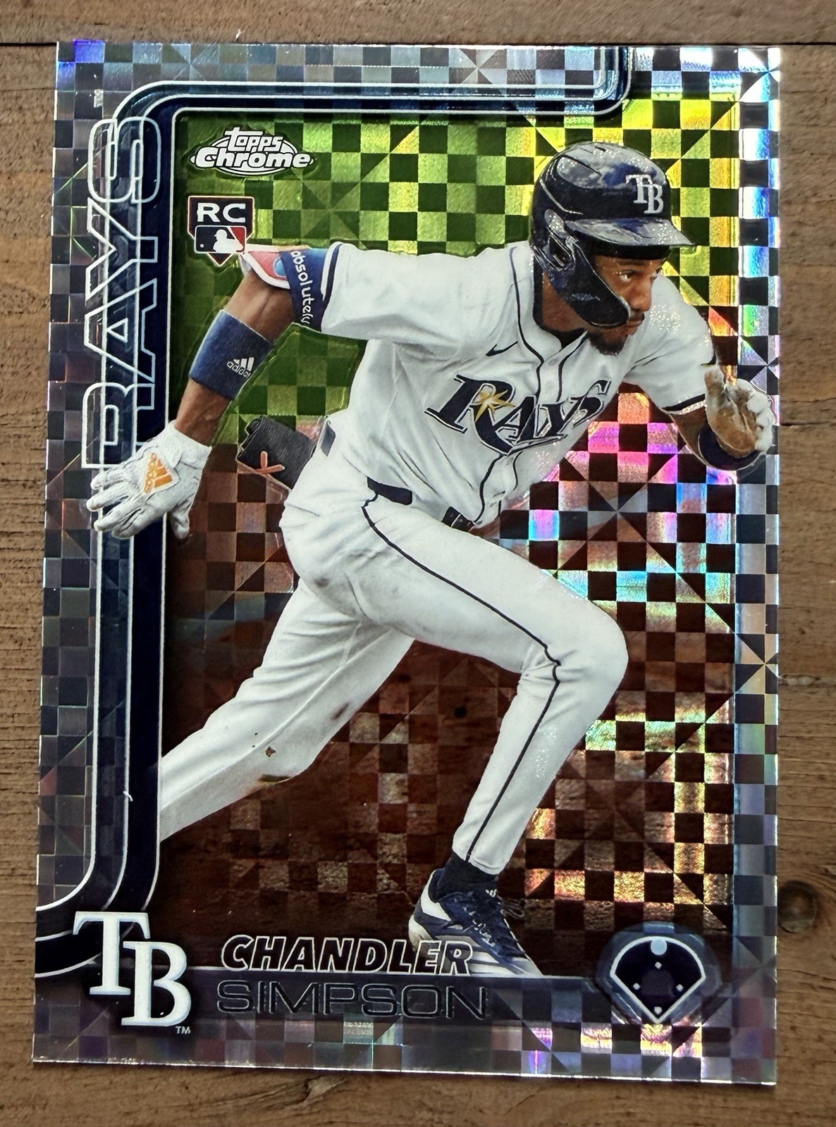 2025 Topps Chrome Update #USC179 Chandler Simpson RC X-fractor Parallel Card