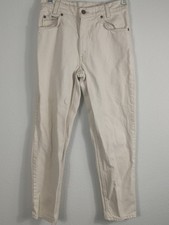 Vintage Levis 550 Orange Tab Jeans Mens 28x30 Beige Relaxed Fit Straight Leg USA