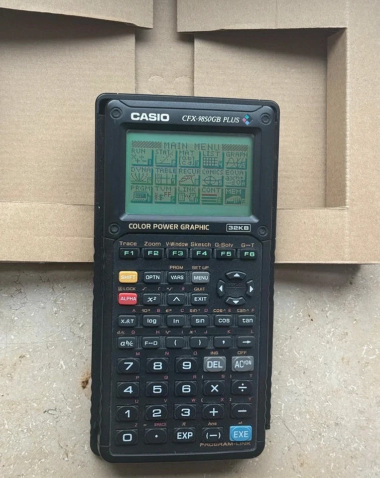 CASIO CFX-9850GB PLUS Grafikrechner OVP komplett Set Vintage Retro Sammler - Bild 2 von 4