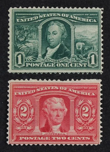 CKStamps: US Stamps Collection Scott#323 324 1c 2c Mint HR OG #323 Crease