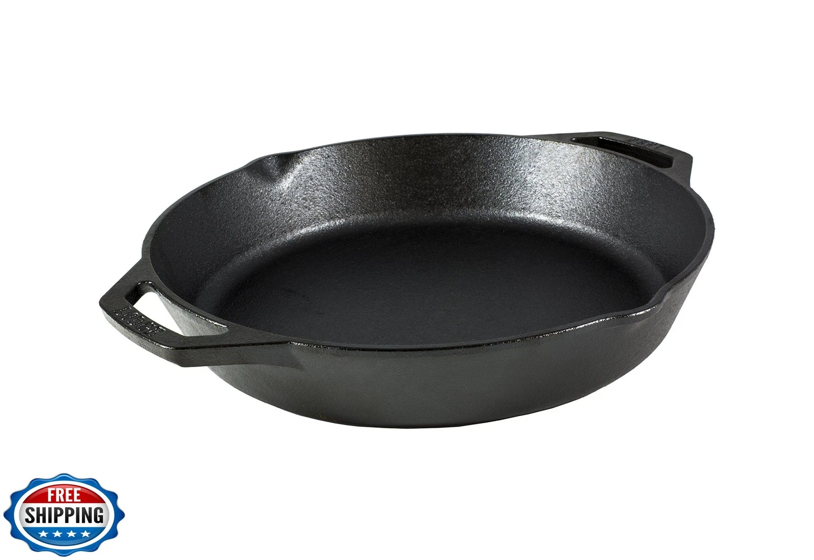 Lodge 12 Inch Pre-Seasoned Cast Iron Skillet - Dual Assist Handle