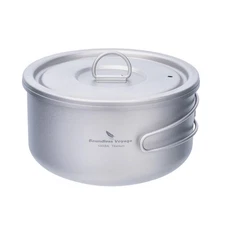 Boundless Voyage Titanium Pot Multifunctional Cooker Ultralight Camping Pot w...