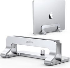 Adjustable Silver Vertical Laptop Stand for MacBook Pro/Air Up to 17.3