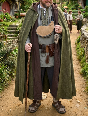 Herr der Ringe Hobbit Mittelalter Kaufmann Händler LARP Cosplay Outfit Kostüm