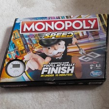 Hasbro Gaming Monopoly Speed Electronic Timer Board Game 2-4 Players 2020 E7033