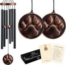 Dog Memorial Gifts for Loss of Dog, 32" Pet Memorial Vintage Wind Chimes with Em