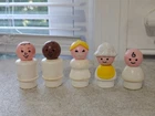 VINTAGE FISHER PRICE LITTLE PEOPLE HOSPITAL NURSE DOCTOR & BABY LOT
