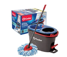 O-Cedar EasyWring Microfiber Spin Mop and Bucket System - Red