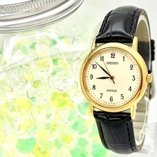 Battery SEIKO Avenue Women's Watch Gold 7N01-6D50 410293 Belt