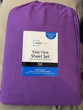 MAINSTAYS 4 Piece Full Size Sheet Set Purple