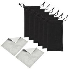 6pcs Sunglasses Eyeglasses Microfiber Soft Pouch Bag Storage Bag with 2pcs Gl...
