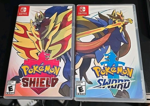 Pokemon Sword & Shield Bundle (Nintendo Switch) 2 Game Lot - Complete Set