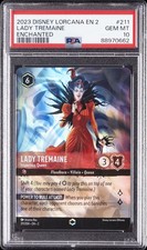 DISNEY LORCANA EN 2-RISE OF THE FLOODBORN LADY TREMAINE - IMPERIOUS QUEEN PSA 10