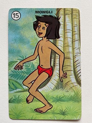 Disney, Trading Card , Mowgli, The Jungle Book, 1974, Desfile, Ungraded, Mint++