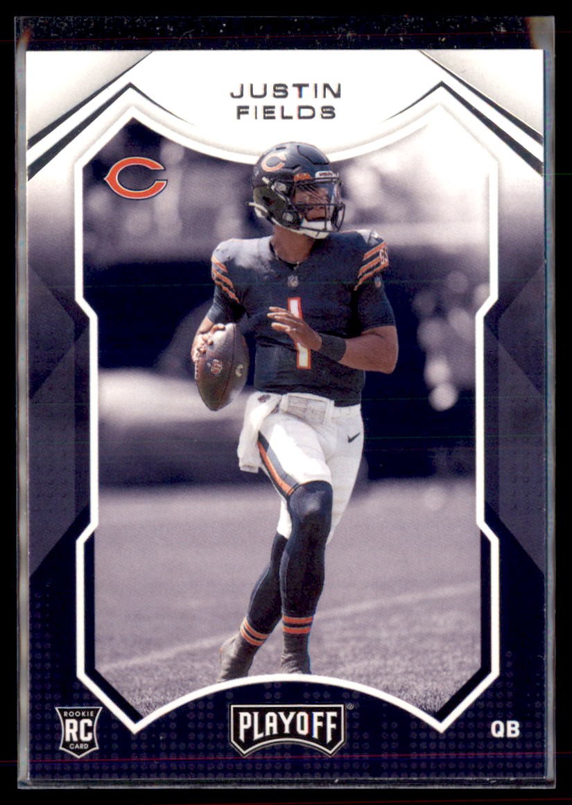 2021 Panini Playoff Football Justin Fields Bears 208 Rookie Card