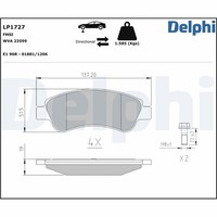 Bremsbelagsatz Scheibenbremse Vorderachse FüR CitroËN Peugeot Opel DS DS3