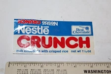 1970s Nestle Crunch Candy Bar Wrapper 1 1/16 oz Chocolate 1317 More Fun to Munch