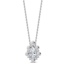 KUNSIR 925 Sterling Silver Sparkling Necklace For Women Choker 18in Bead Chain