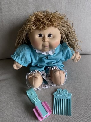 Cabbage Patch Doll Crimp N' Curl 1991 Blonde Brown Eye 1st Ed inc crimper & pick